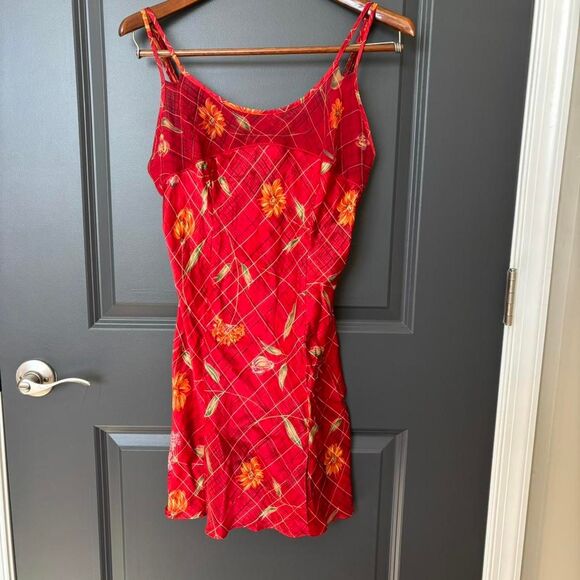 Victoria's Secret Other - VTG Victoria's Secret Lingerie 100% Silk Floral Pajamas Slip Dress Chemise 90s